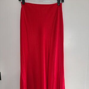 ALICE + OLIVIA Elegant Maeve Red Silk Slip Skirt Size 0